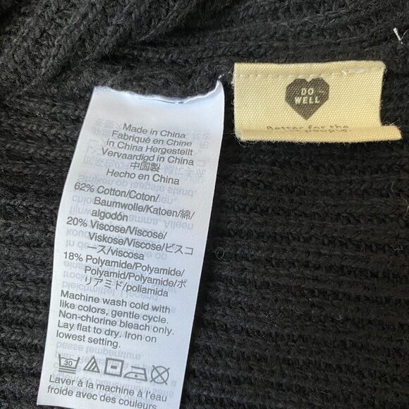 MADEWELL Bnwt Sweater Thompson Chest Pocket Black - Picture 8 of 9